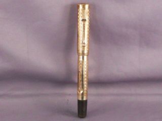 J.  Harris Vintage Gold Overlay Lever Fill Fountain Pen - Flexible Medium Nib