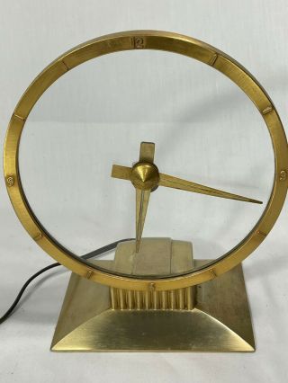 Vintage Jefferson Golden Hour Electric Clock - Mid Century Modern - Nonworking
