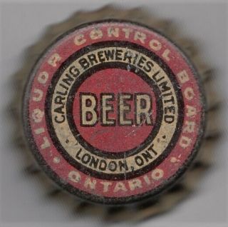Carling Breweries Ltd,  London Ontario - Lcbo Cork Lined Crown - Canada –