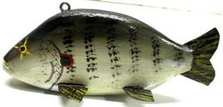 Vintage Rudy Zwieg Sunfish Folk Art Fish Spearing Decoy Ice Fishing Lure