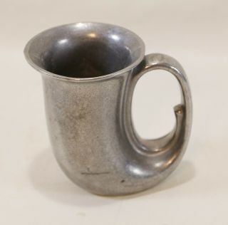 Beer Pewter Horn Mugs Usa Metalware - Vintage - Decorative French Horn Mug