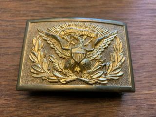 US Army Eagle and Wreath Buckle 1880 ' s Indian War and Spanish American War 3