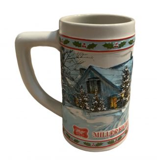 Vintage Miller High Life Collector Series Holiday Christmas Beer Mug Stein