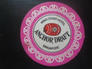 1 Only Anchor Brewery,  Ming Court Hotel,  Singapore Issue Beer Coaster