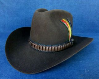 Vintage Stetson Stampede 4x Beaver Cowboy Hat - Chocolate - Size 6 - 3/4