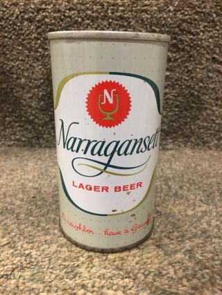 Narragansett Lager Beer,  (split - Line) “1964”; 12oz Zip Tab Beer Can; Cranston,  Ri