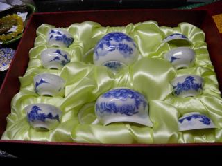 Chinese Blue And White Porcelain Tea Set