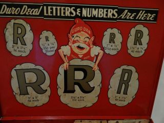 Vintage Metal Duro Decal Sign Maker Container.