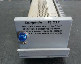 Langevin Ps 222 Power Supply And Mounting Tray - Vintage