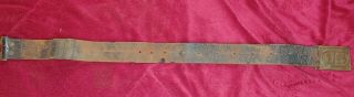 Indian Wars Model 1874 Leather Belt And Brass Us Plate