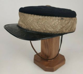 Victorian Era British Army Officer Pillbox Hat Cap W/ Chinstrap Mackin St James