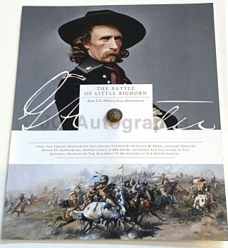 Battle Of Little Bighorn - Period Dug Brass Button Artifact - Custer 
