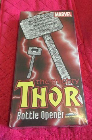Thor Mjolnir Hammer Marvel Comics Metal Sculpted Bottle Opener Diamond