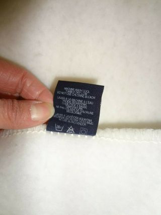 Ralph Lauren VTG Off - White Whip Stitch Bound Acrylic Thermal Blanket Twin 64x85 3