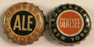 Genesee 12 Horse Ale & Beer Bottle Caps; 1938 - 47; Rochester,  Ny; Cork