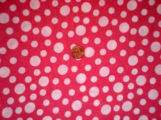 Polka Dot On Pink Intact Vtg Feedsack Quilt Sewing Doll Clothes Craft Fabric