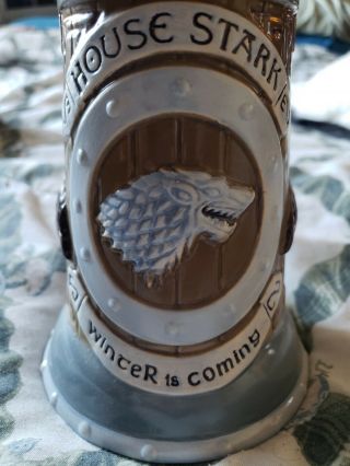 Collectible Game Of Thrones House Stark 22 Oz Ceramic Beer Stein