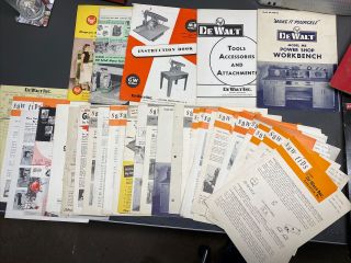 Vintage Dewalt Amf Radial Arm Saw Literature Instructions Advertising Tips