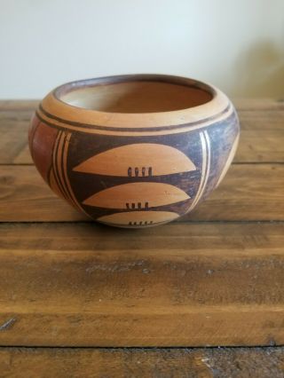 Vintage Native American Hopi Pottery Bowl 1960 