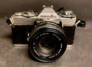 Vintage Minolta Xd - 11 35mm Film Camera W/ 50mm Lens & Neck Strap