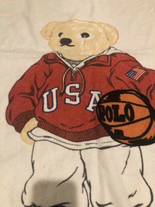 Ralph Lauren Polo Sport Teddy Bear With Basketball Beach Towel 3
