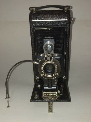 Vintage Kodak Junior Autographic Folding Camera With Shutter Release Cable