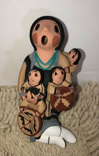 Native American Story Teller Doll By D.  Lucero,  Jemez Pueblo,  N.  M.