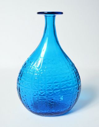 Vintage Blenko Glass 6946 Turquoise Vase Joel Myers