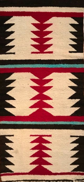 Navajo Gallup Throw / Rug,  Intense Colorful Arrowhead Designs,  C1940,  Nr