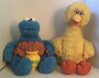 Vintage Sesame Street Big Bird Story Magic And Cookie Monster Ideal Talking Toy
