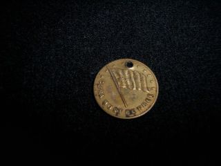 Spanish - American War Uss Maine Patriotic Charm Medal