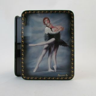 Russian Fedoskino Lacquer Box With Ballet Scene