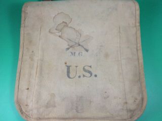 Us Army Spanish American War Haversack Canvas Bag Machine Gun Marking