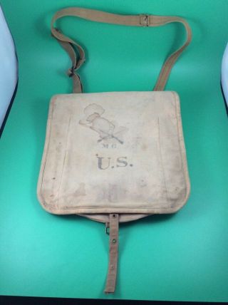 US Army Spanish American War Haversack Canvas Bag Machine Gun Marking 2