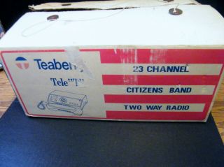 Vintage Teaberry Tele " T " 23 Channel Cb 2 - Way Radio W/ Phone Reciever