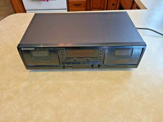 Vintage Pioneer Stereo Dual Cassette Tape Deck Player Recorder Ct - W403r