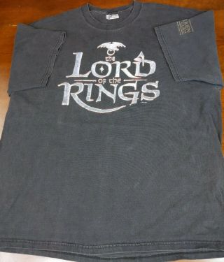 Vintage 2001 Lord Of The Rings Movie Promo Premiere T - Shirt Size Men 