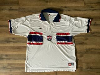 Vintage Nike Usa Soccer Jersey - V - Neck Collar Dri - Fit - Size Medium