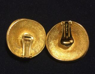 vintage christian dior jewelry Earrings Clip On Gold Tone. 2