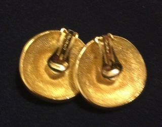 vintage christian dior jewelry Earrings Clip On Gold Tone. 3