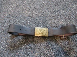 Spanish - American War Us Army Cavalry Mounted Belt With Unusual Insignia On It Bb