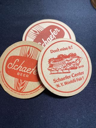 20 Vintage Schaefer Beer Disposable Coasters Patina