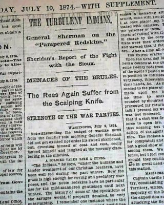 Indians On The Warpath Native Americans On The Great Plains 1874 Nyc Newspaper
