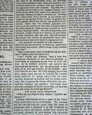 INDIANS ON THE WARPATH Native Americans on the Great Plains 1874 NYC Newspaper 2