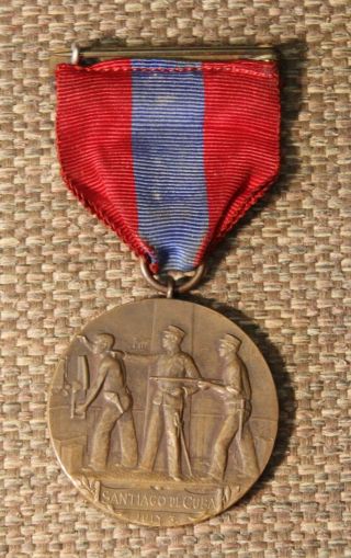 Spanish American War Sampson Medal from The USS IOWA Named to a Chief Boatswains 2