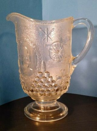 Awesome Admiral Dewey Water Pitcher,  Uss Olympia (eapg) Circa 1898