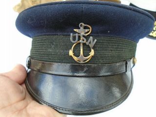 Us Navy Usn Saw - Ww1 Petty Officer Service Cap Hat