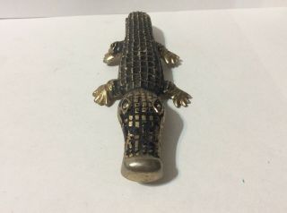 Brass Can Punch/ Bottle Opener In The Shape Of An Alligator