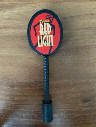 Vintage Coors Red Light Rebar & Acrylic Tap Handle - In Bag -