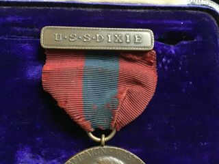 War Of 1898 - Sampson Medal To Uss Dixie,  Named To Walter D.  Carter,  Sea.